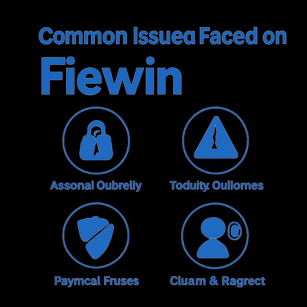 An educational diagram illustrating key common issues faced on Fiewin.