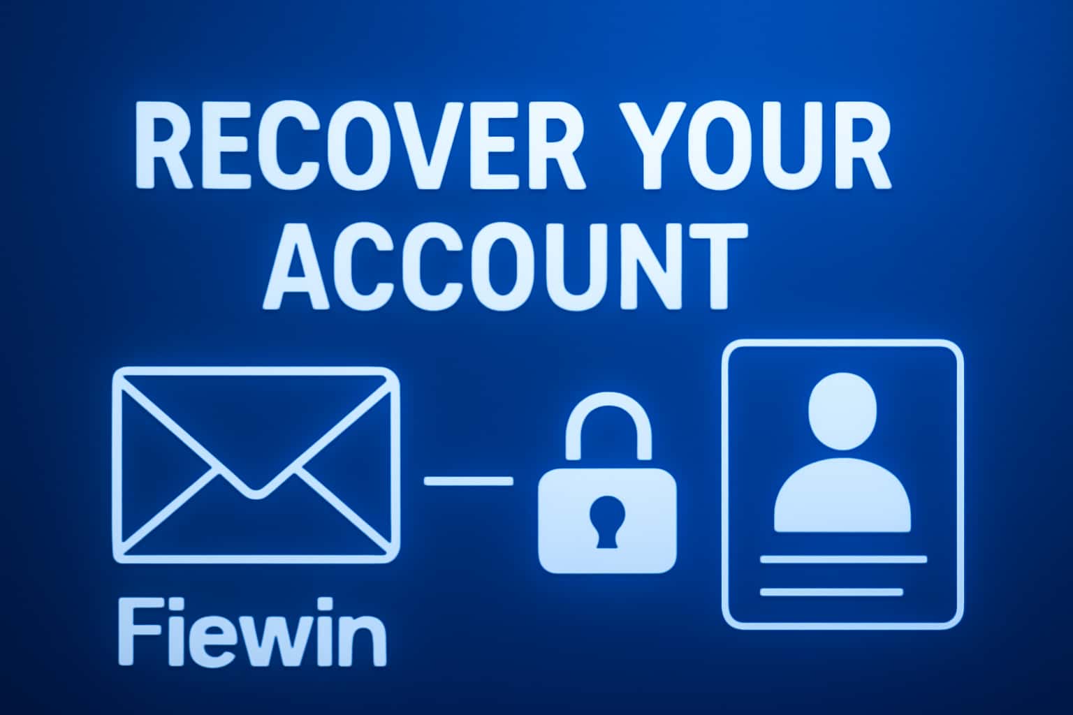 Illustration representing the process of recovering a Fiewin account with emphasis on security.