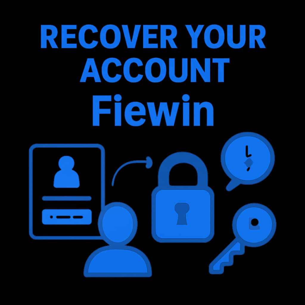 Diagram illustrating Fiewin account recovery steps.