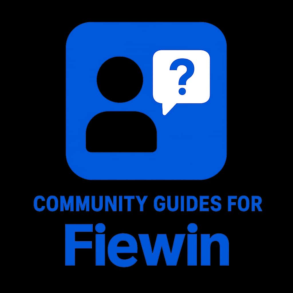 An icon representing Community Guides for Fiewin in a clean, modern style.