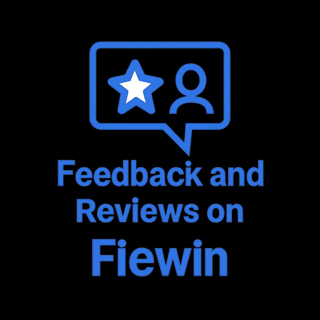 An icon badge symbolizing user feedback on Fiewin.
