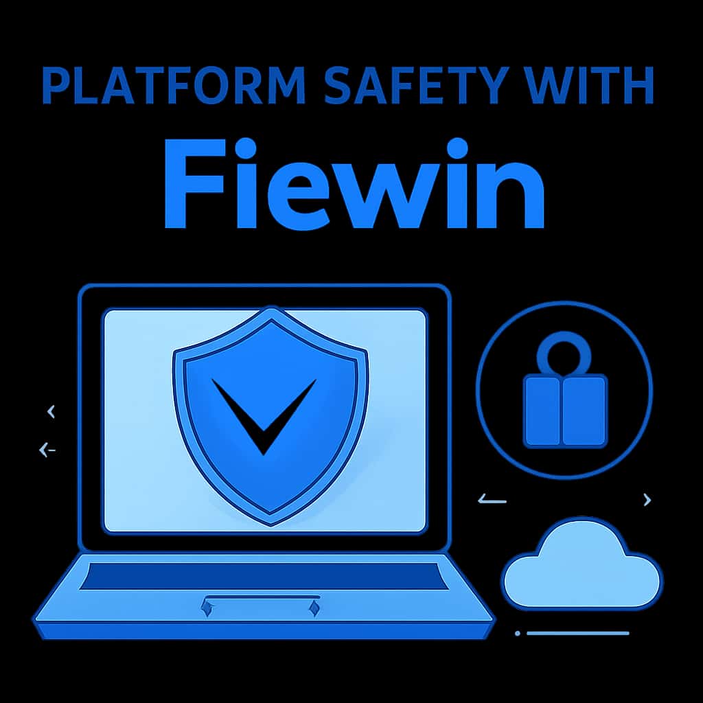 An educational diagram explaining the safety features of the Fiewin platform.