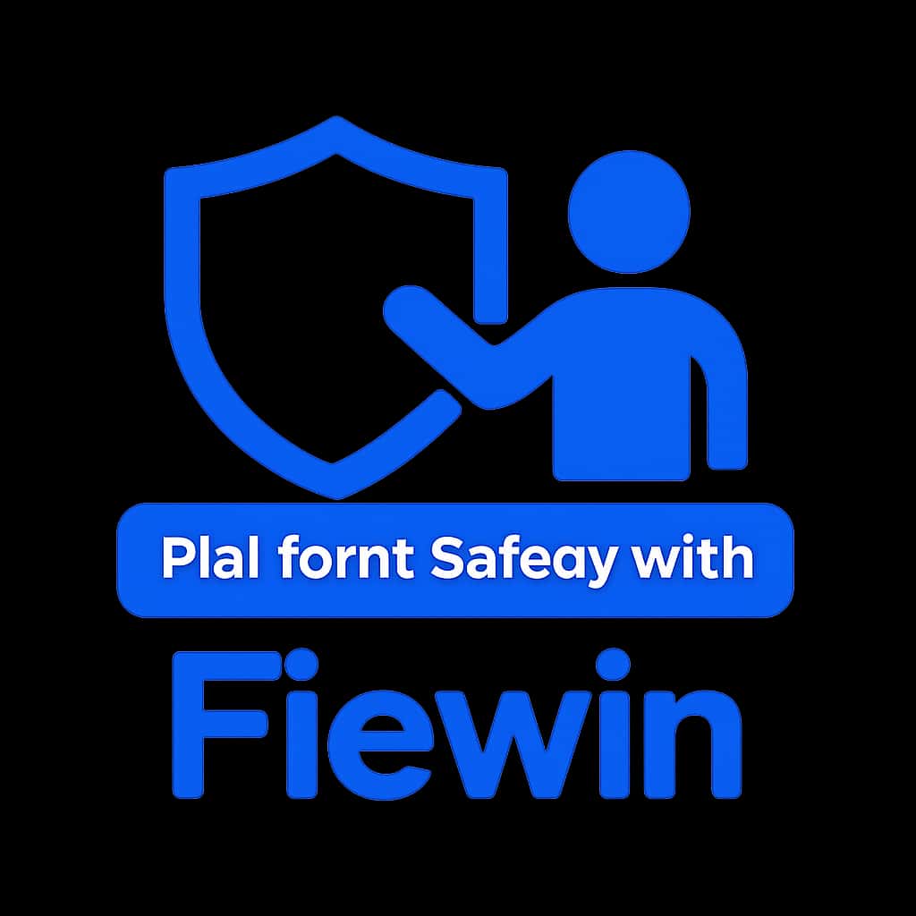 A professional badge design symbolizing platform safety with Fiewin.