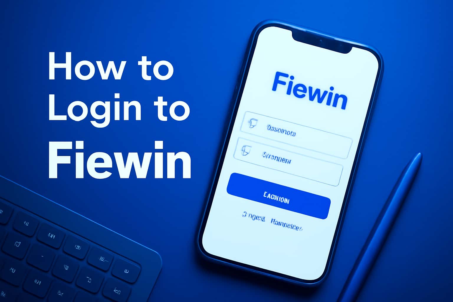 An informational scene illustrating the process of logging into Fiewin