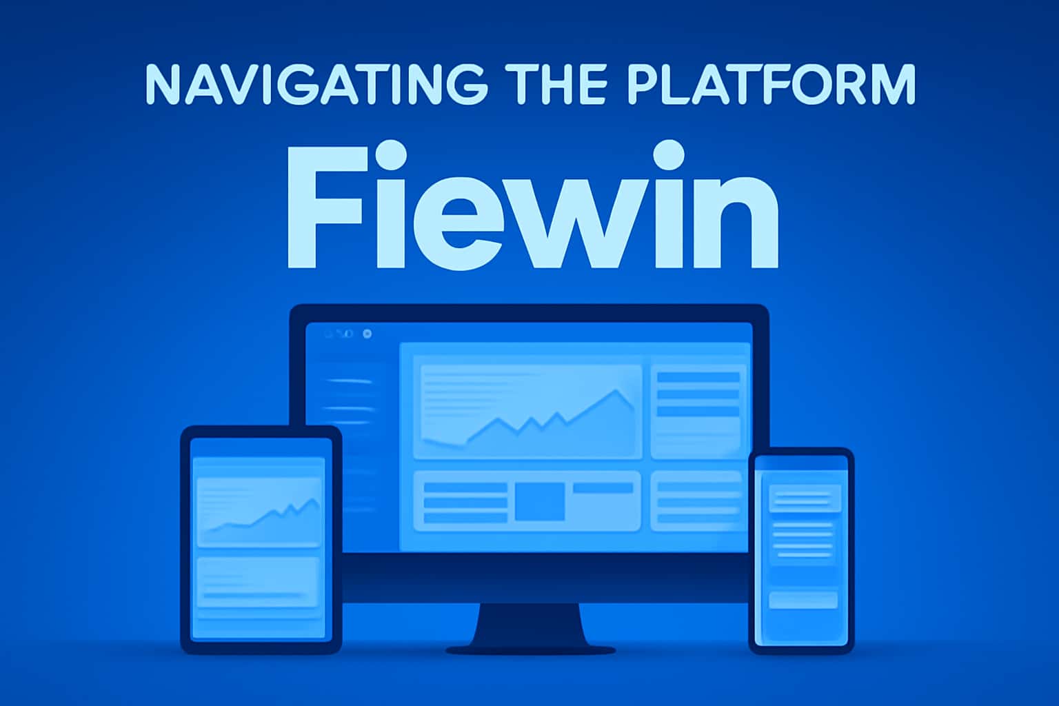 An informative illustration showcasing the navigation features of the Fiewin platform.