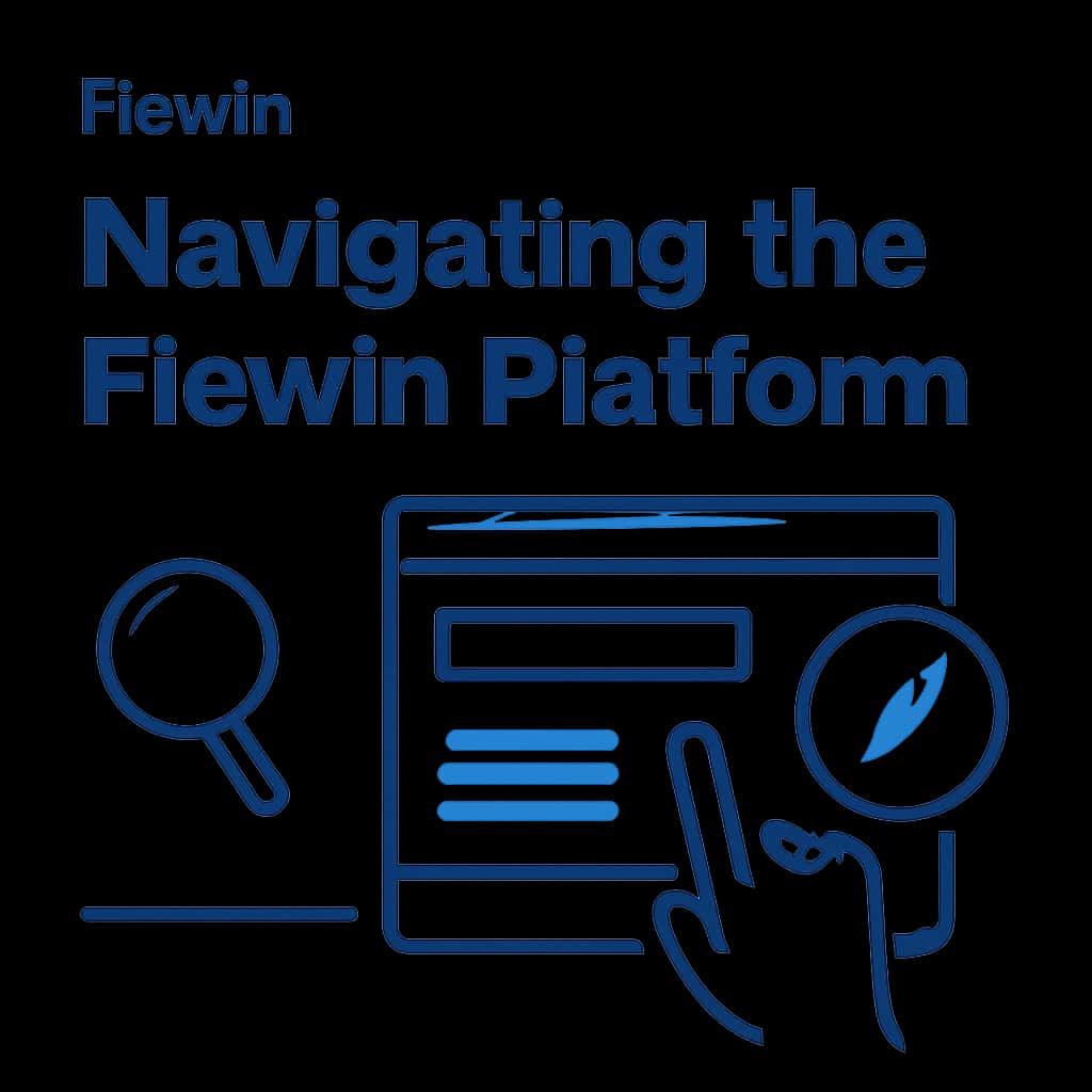 An educational diagram illustrating key navigation points of the Fiewin platform.